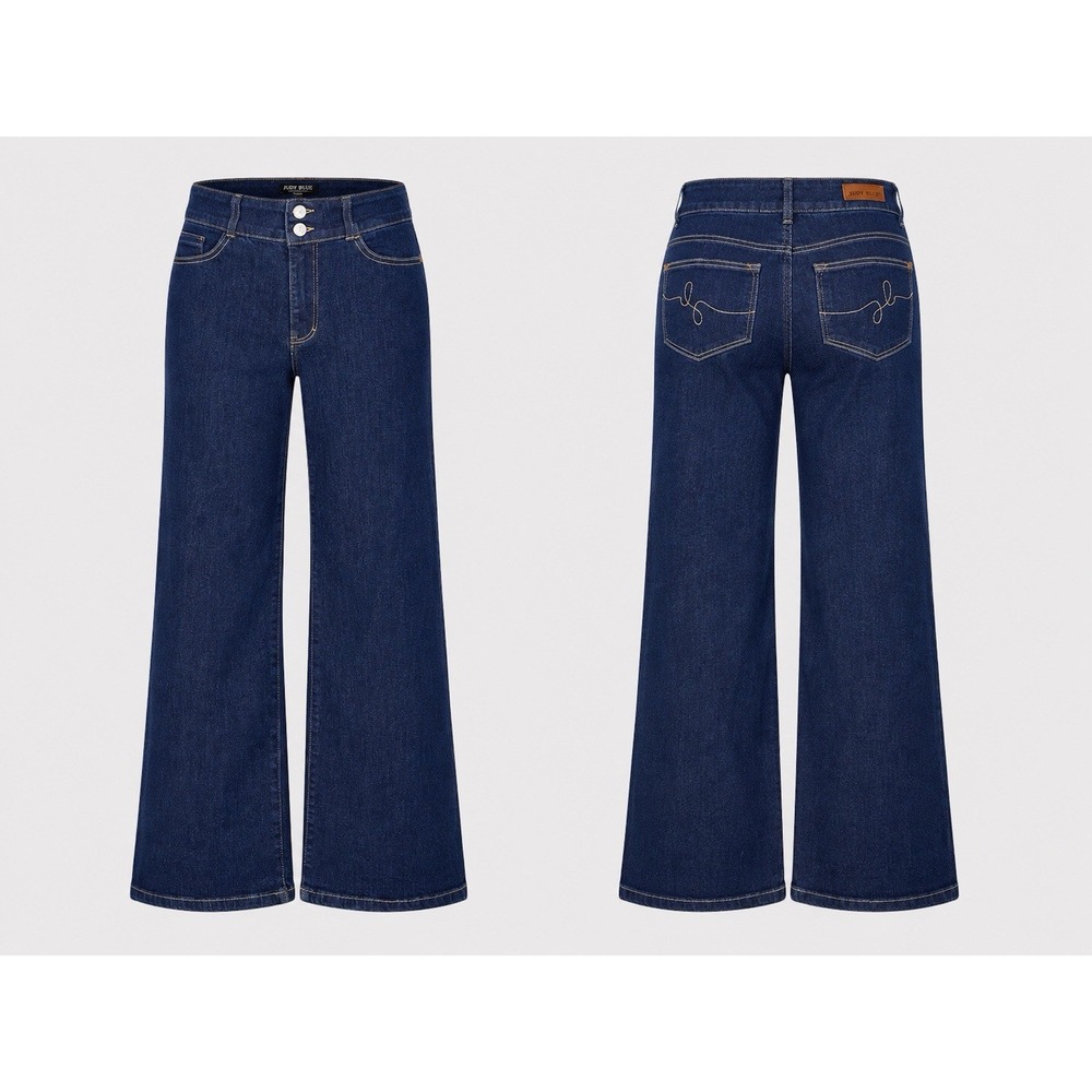 Judy Blue JEANS Women's 28 High Rise Wide Leg FLARE NWOT Y2K HIPPIE